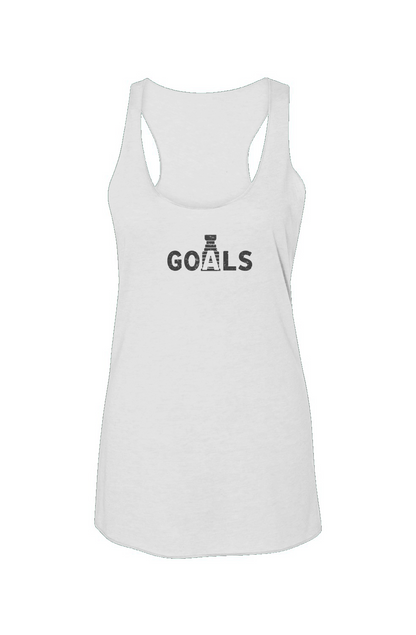 Goals Stanley Cup Racerback Barn Tank White | Barn Garb Hockey Threads
