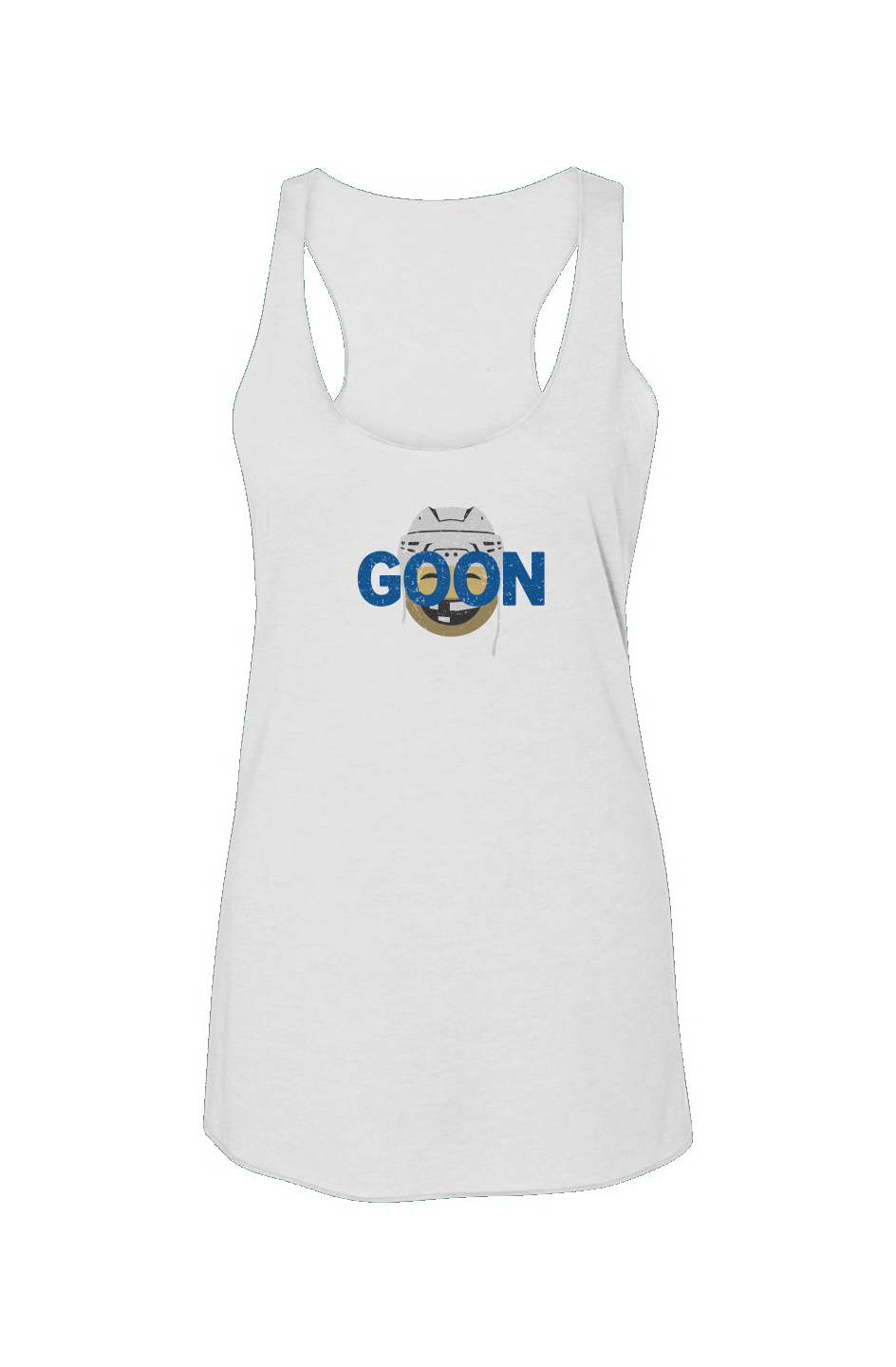 Goon Racerback Barn Tank White | Barn Garb Hockey Threads