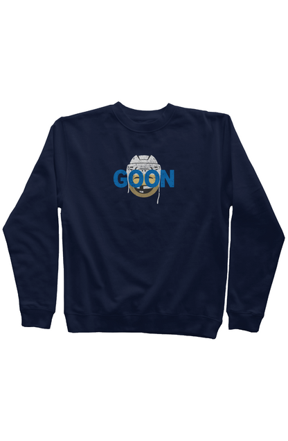 Goon Rinkside Crewneck Sweatshirt Navy Blue | Barn Garb Hockey Threads