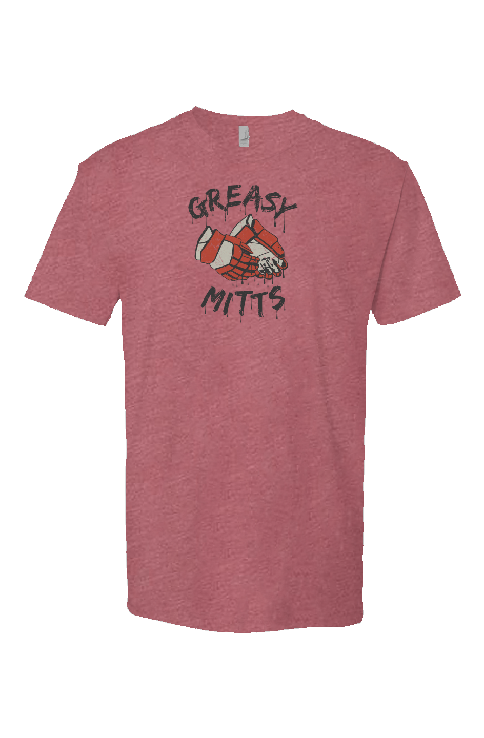 Greasy Mitts Breakaway Performance Tee Heather Mauve | Barn Garb Hockey Threads
