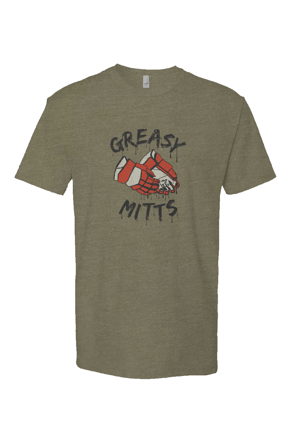 Greasy Mitts Breakaway Performance Tee Military Green | Barn Garb Hockey Threads