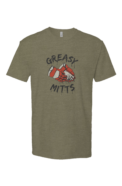 Greasy Mitts Breakaway Performance Tee Military Green | Barn Garb Hockey Threads