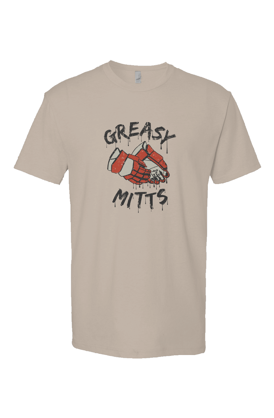 Greasy Mitts Breakaway Performance Tee Sand | Barn Garb Hockey Threads