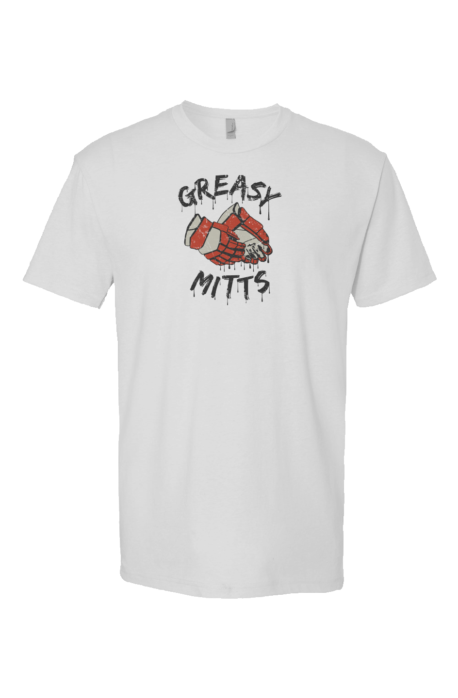 Greasy Mitts Breakaway Performance Tee White | Barn Garb Hockey Threads