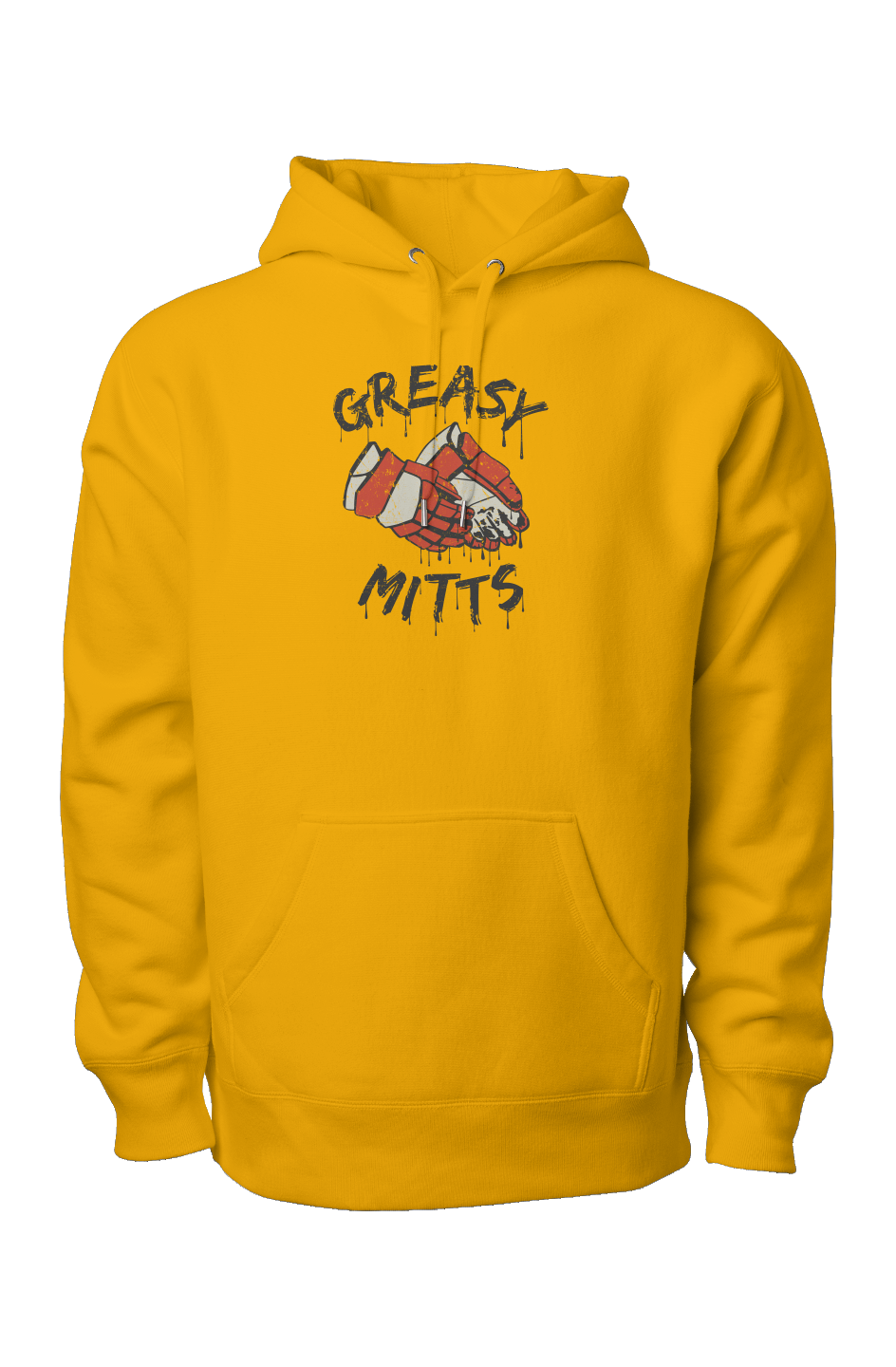 Greasy Mitts Legend Heavyweight Hoodie Gold | Barn Garb Hockey Threads