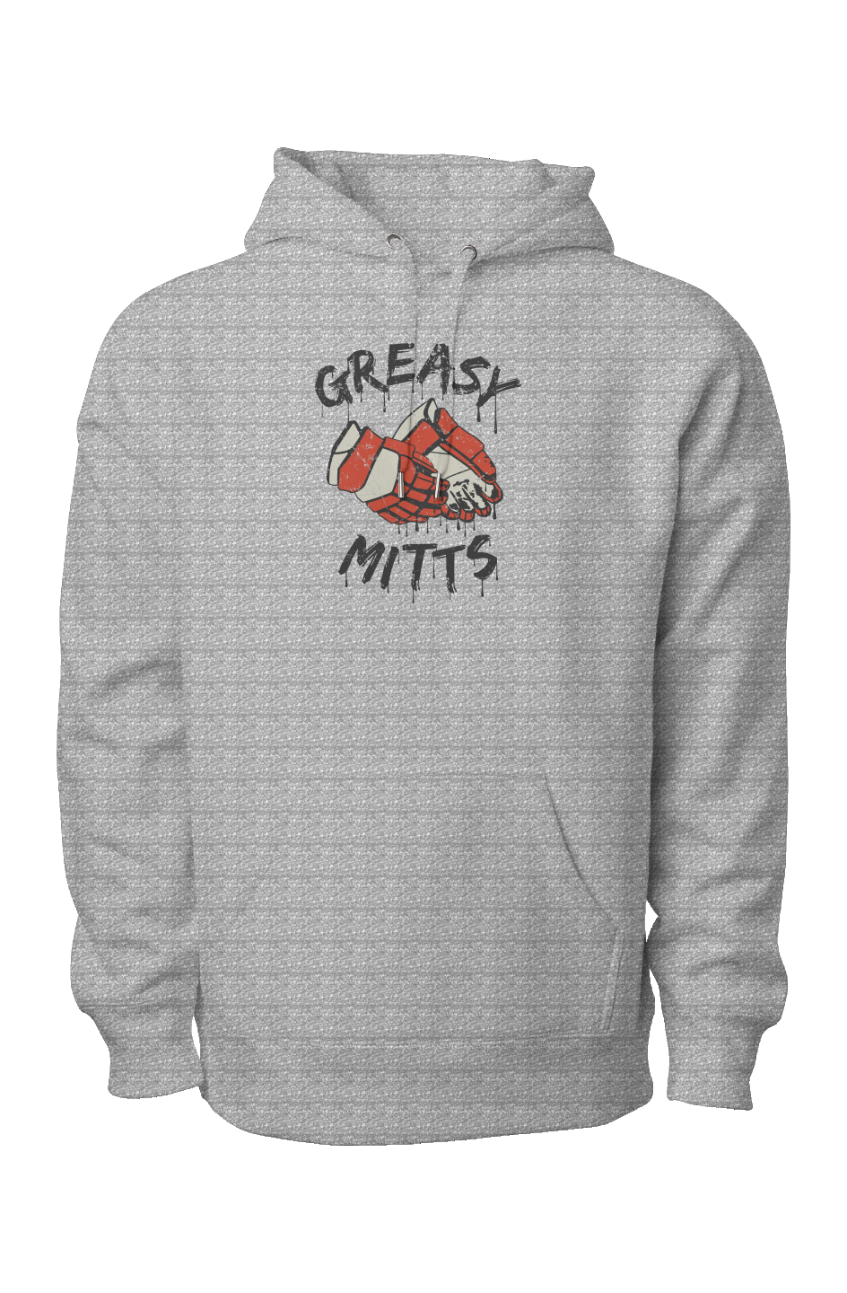Greasy Mitts Legend Heavyweight Hoodie Grey | Barn Garb Hockey Threads