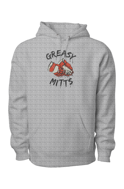 Greasy Mitts Legend Heavyweight Hoodie Grey | Barn Garb Hockey Threads