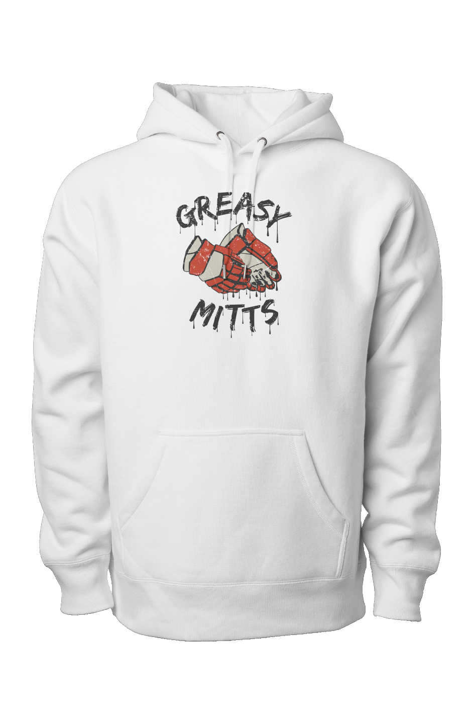Greasy Mitts Legend Heavyweight Hoodie White | Barn Garb Hockey Threads