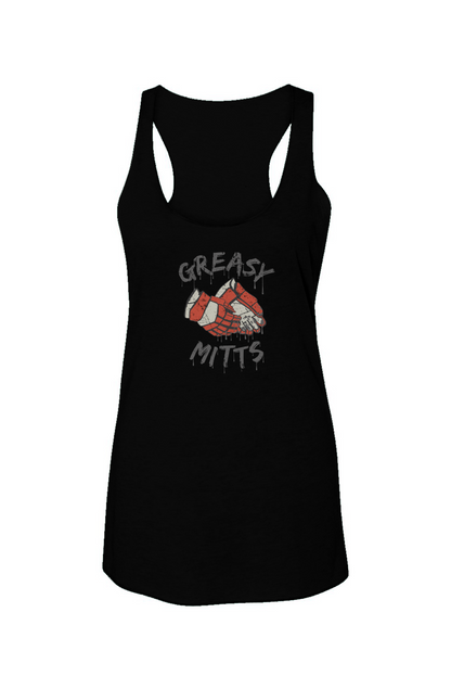 Greasy Mitts Racerback Barn Tank Black | Barn Garb Hockey Threads
