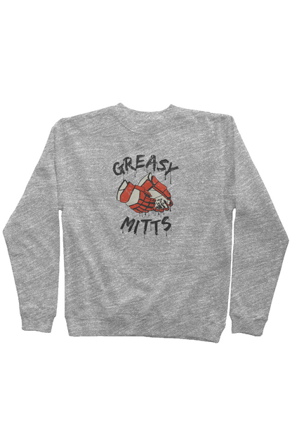 Greasy Mitts Rinkside Crewneck Sweatshirt Grey | Barn Garb Hockey Threads