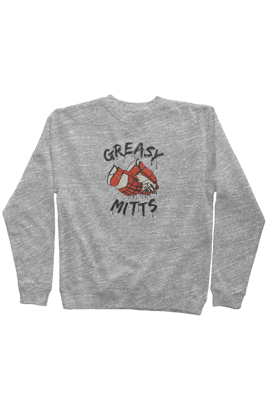 Greasy Mitts Rinkside Crewneck Sweatshirt Grey | Barn Garb Hockey Threads