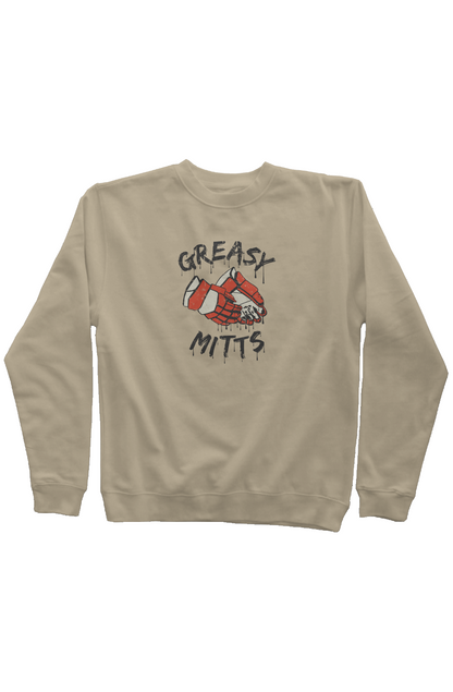 Greasy Mitts Rinkside Crewneck Sweatshirt Sand | Barn Garb Hockey Threads