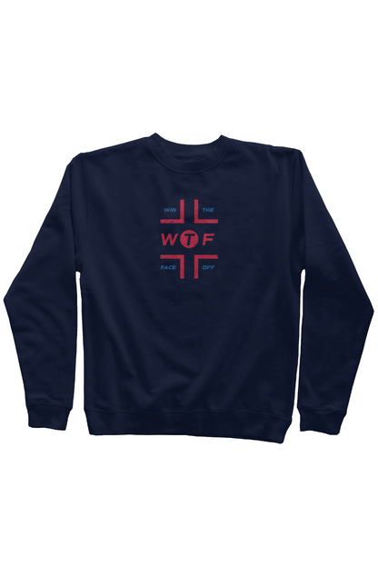 Hash Clash Rinkside Crewneck Sweatshirt Navy Blue | Barn Garb Hockey Threads