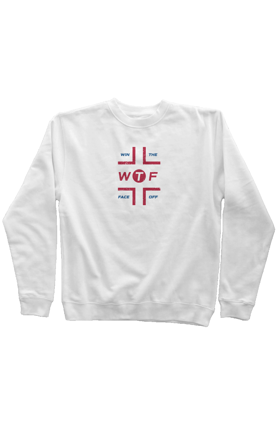 Hash Clash Rinkside Crewneck Sweatshirt White | Barn Garb Hockey Threads