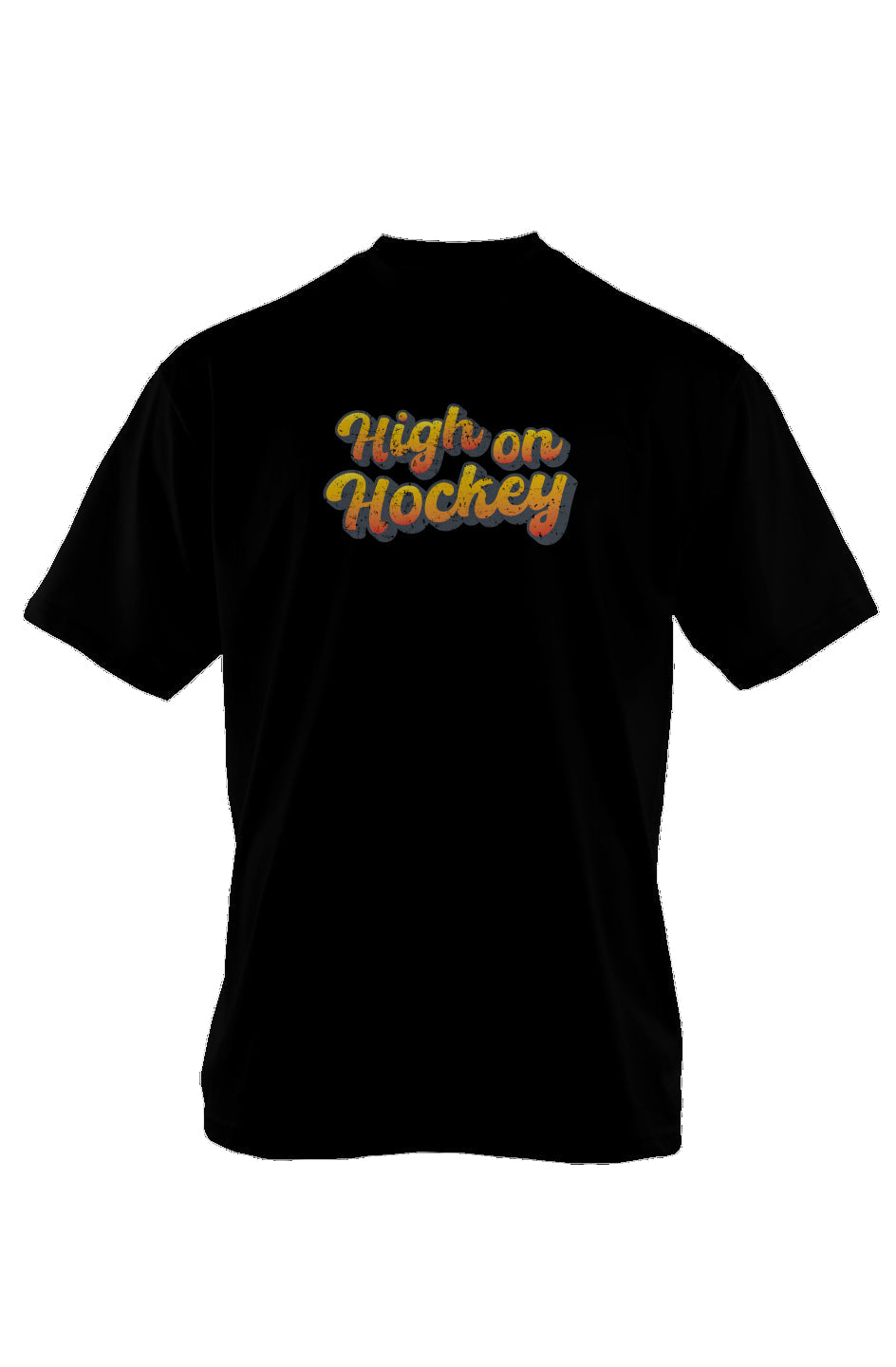 High on Hockey 90s Throwback Tee Black | Barn Garb Hockey Threads