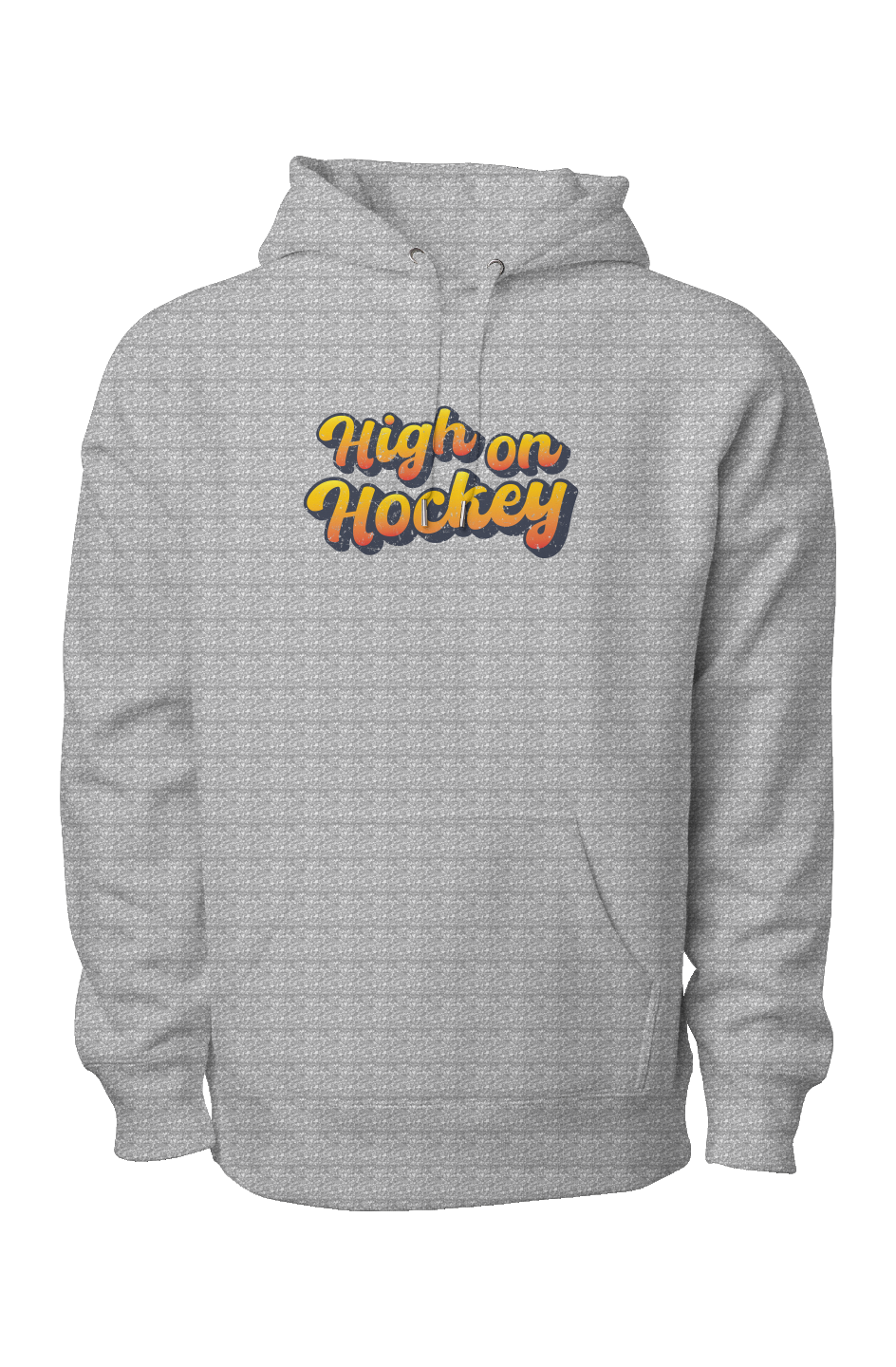 High on Hockey Legend Heavyweight Cross Grain Hoodie Grey | Barn Garb Hockey Threads