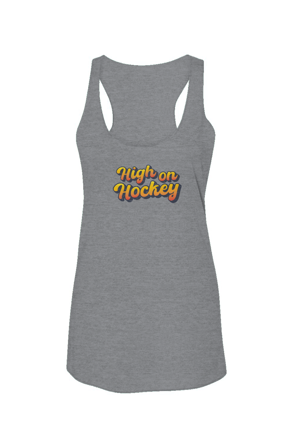 High on Hockey Racerback Barn Tank Grey | Barn Garb Hockey Threads