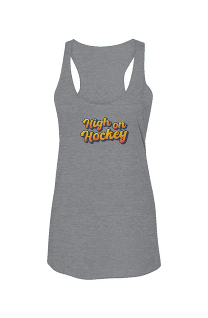 High on Hockey Racerback Barn Tank Grey | Barn Garb Hockey Threads