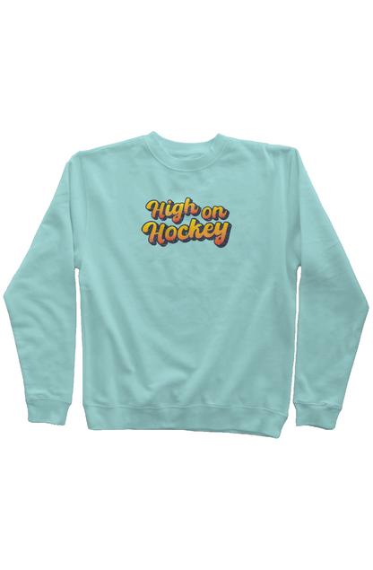 High on Hockey Rinkside Crewneck Sweatshirt Mint | Barn Garb Hockey Threads