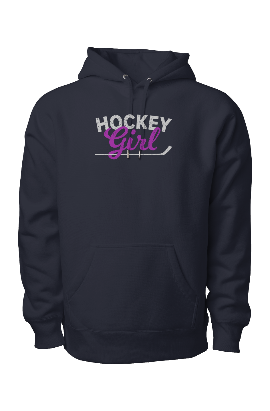 Hockey Girl Legend Heavyweight Hoodie Navy Blue | Barn Garb Hockey Threads