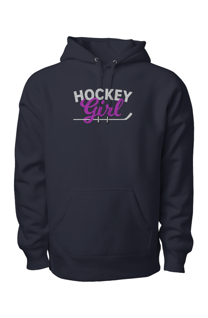 Hockey Girl Legend Heavyweight Hoodie Navy Blue | Barn Garb Hockey Threads