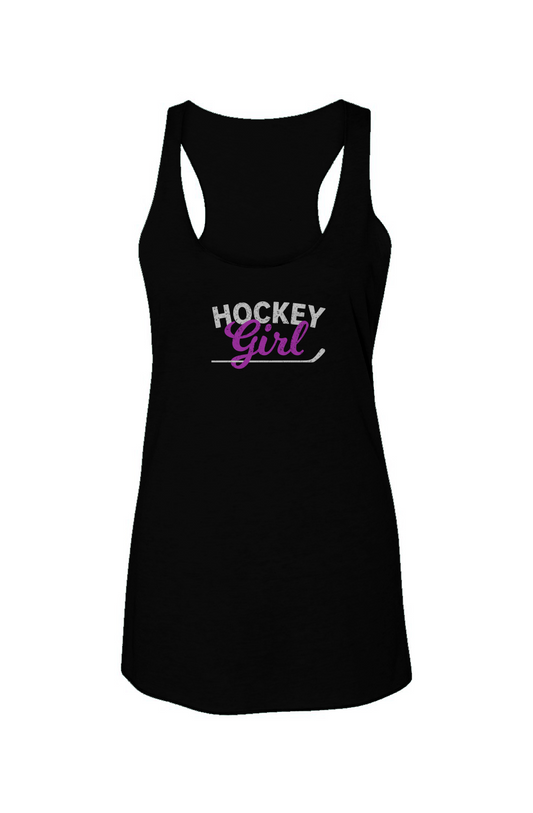 Hockey Girl Racerback Barn Tank Black | Barn Garb Hockey Threads