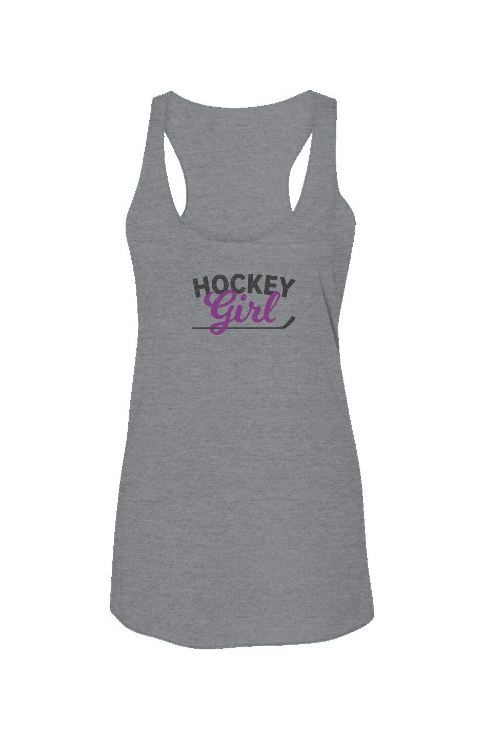 Hockey Girl Racerback Barn Tank Grey | Barn Garb Hockey Threads