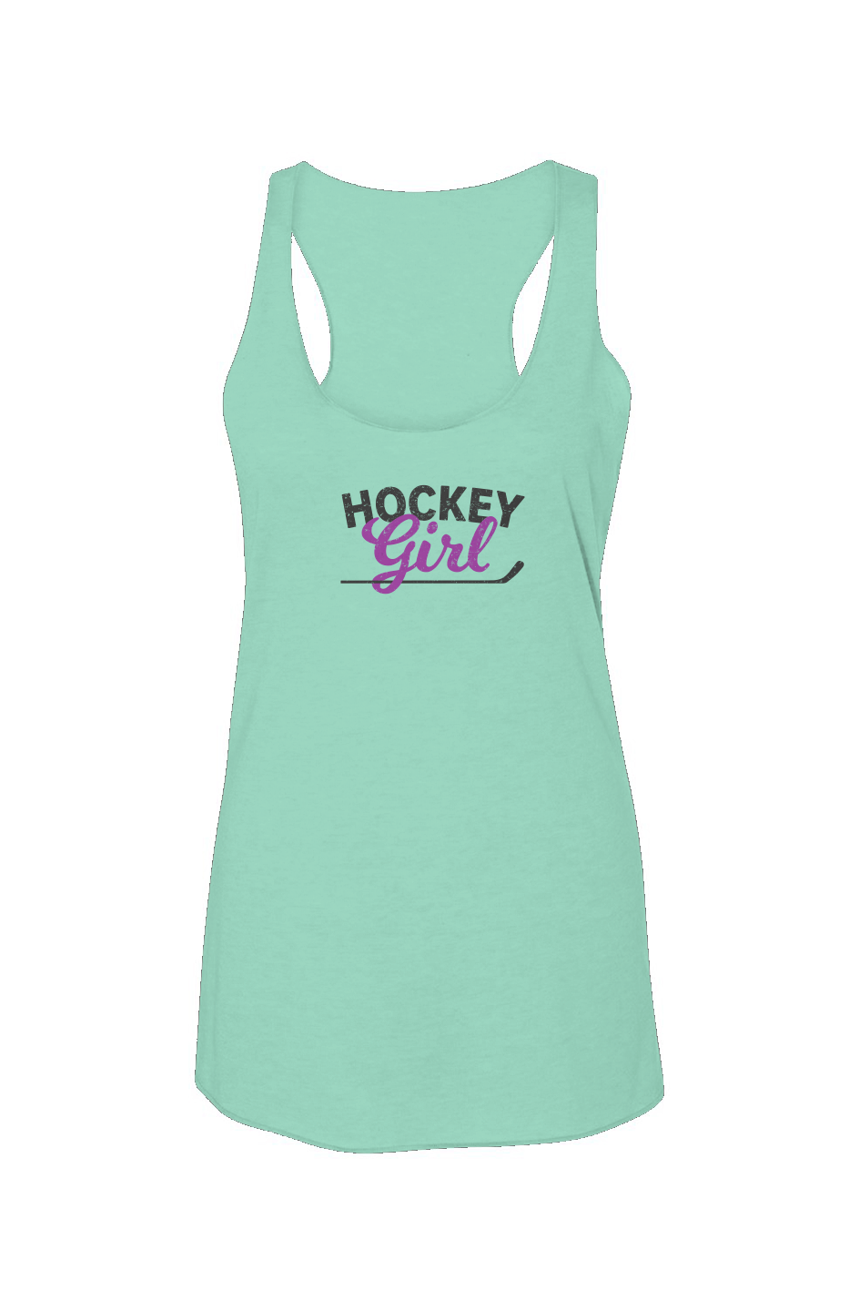 Hockey Girl Racerback Barn Tank Mint | Barn Garb Hockey Threads