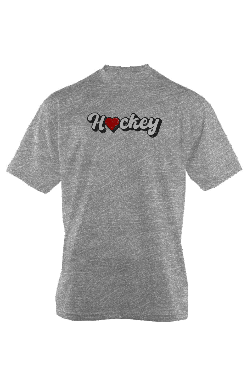 Hockey Heart 90s Throwback Tee Grey | Barn Garb Hockey Threads