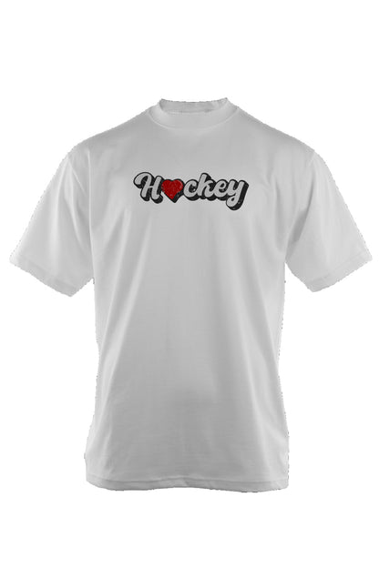 Hockey Heart 90s Throwback Tee White | Barn Garb Hockey Threads