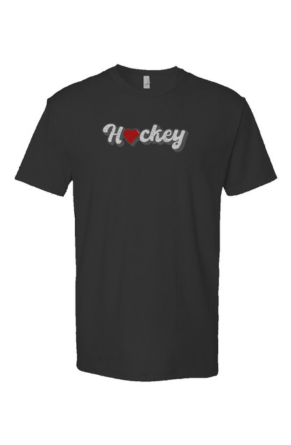 Hockey Heart Breakaway Performance Tee Black | Barn Garb Hockey Threads