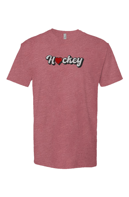 Hockey Heart Breakaway Performance Tee Mauve | Barn Garb Hockey Threads