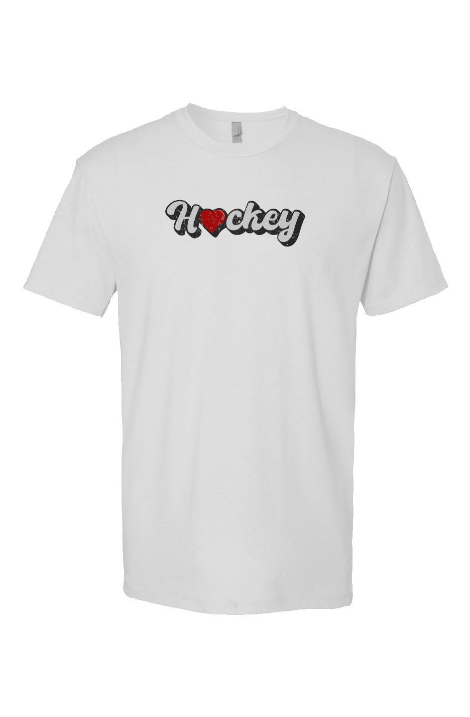 Hockey Heart Breakaway Performance Tee White | Barn Garb Hockey Threads