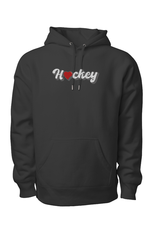 Hockey Heart Legend Heavyweight Hoodie Black | Barn Garb Hockey Threads