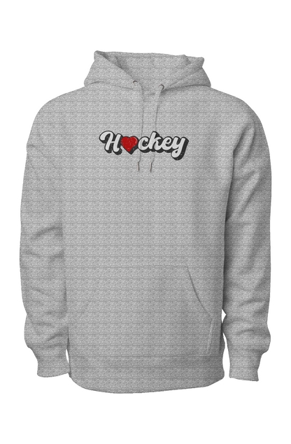 Hockey Heart Legend Heavyweight Hoodie Grey | Barn Garb Hockey Threads