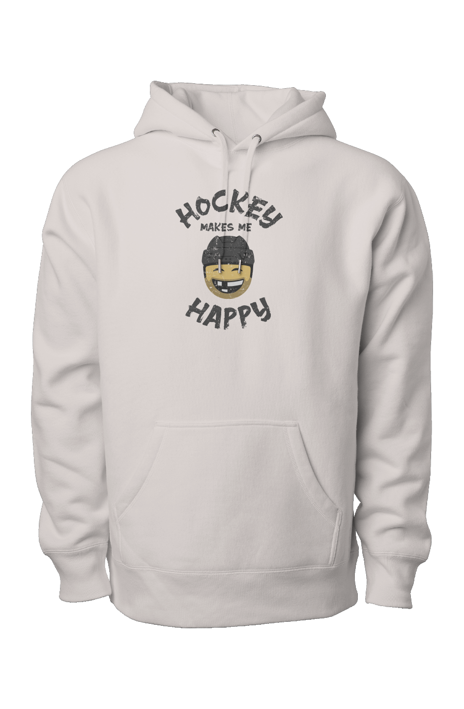Hockey Makes Me Happy Legend Heavyweight Hoodie Bone | Barn Garb Hockey Threads