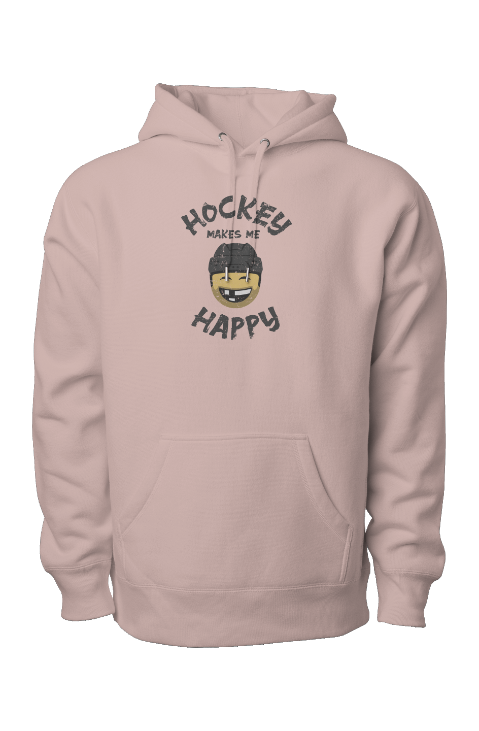 Hockey Makes Me Happy Legend Heavyweight Hoodie Pink | Barn Garb Hockey Threads