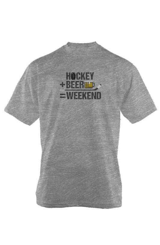 Hockey Math 90s Throwback Tee Grey | Barn Garb Hockey Threads