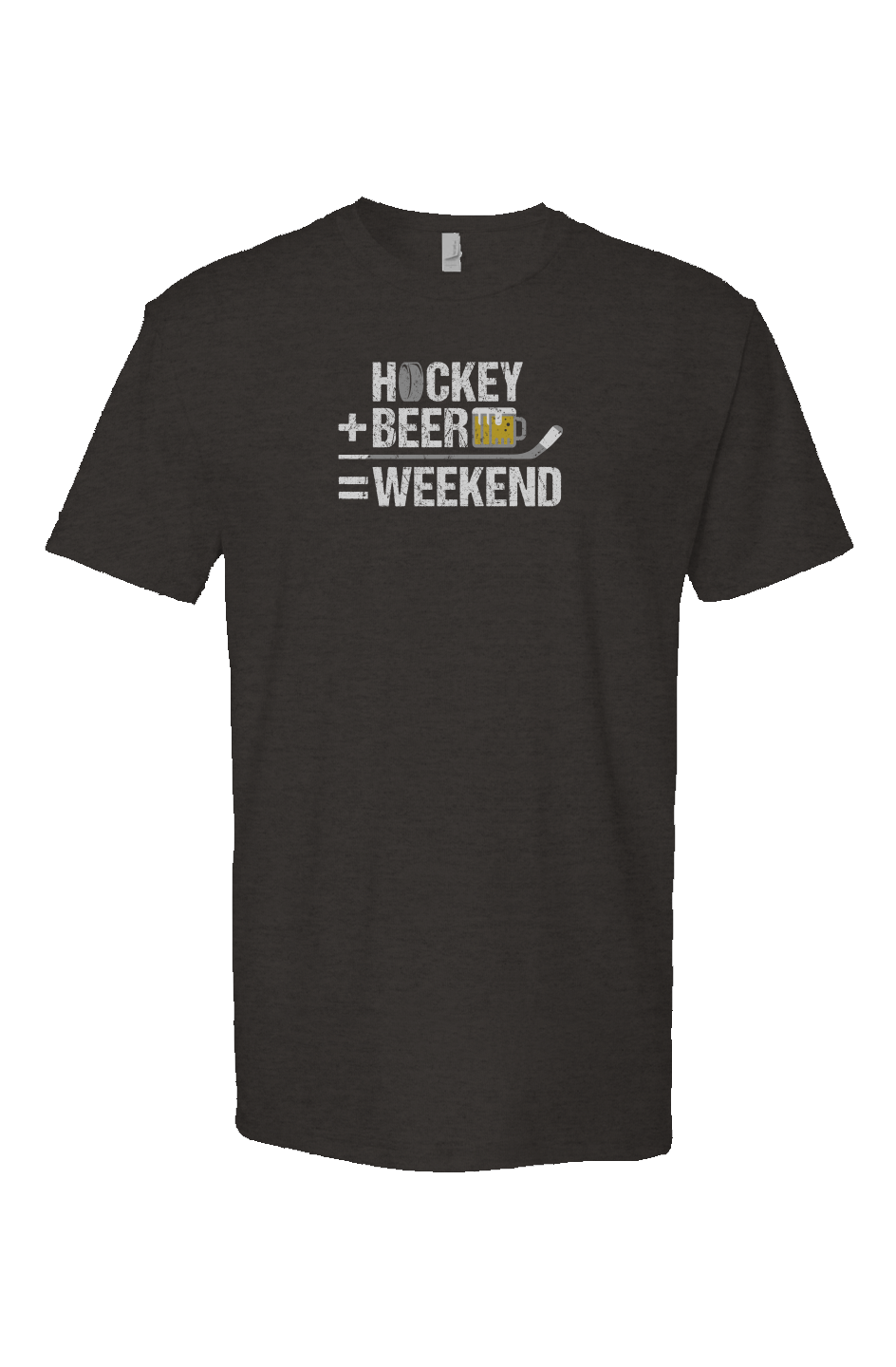 Hockey Math Breakaway Performance Tee Charcoal | Barn Garb Hockey Threads