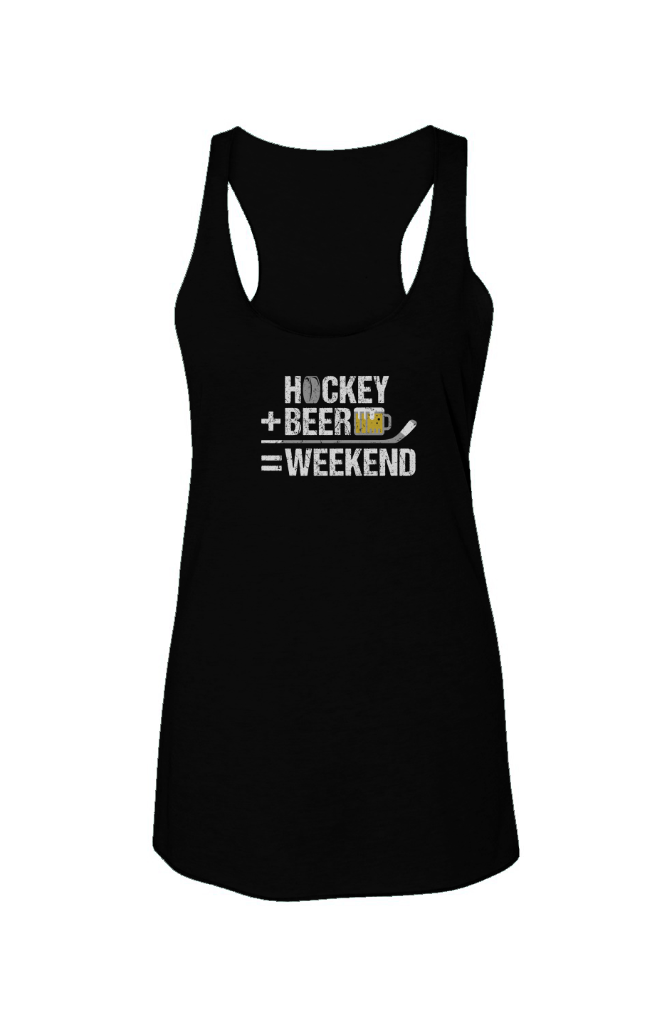 Hockey Math Racerback Barn Tank Black | Barn Garb Hockey Threads