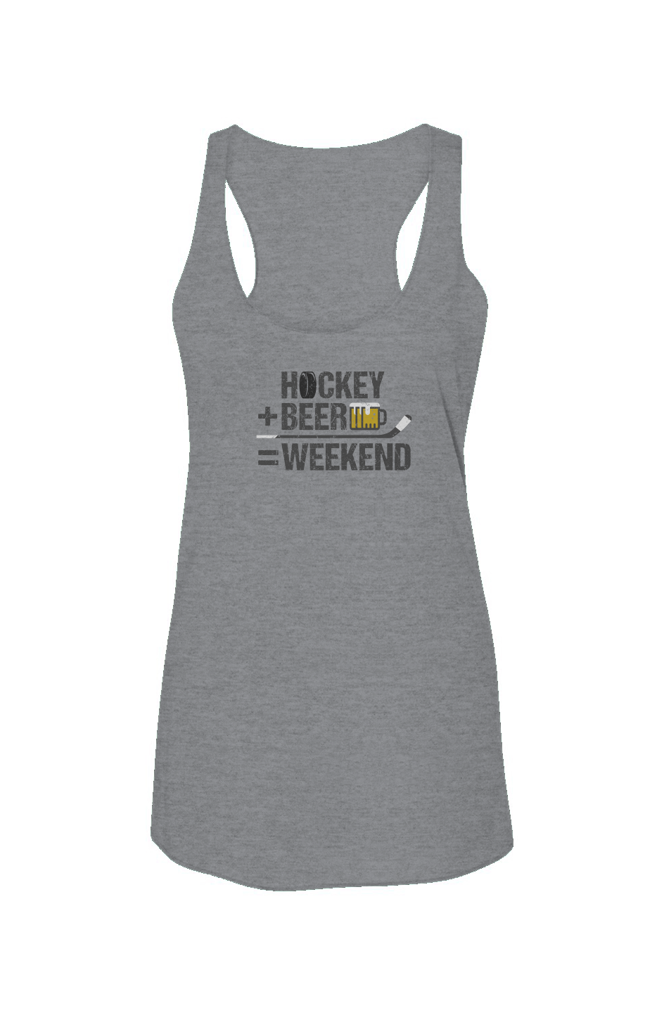 Hockey Math Racerback Barn Tank Grey | Barn Garb Hockey Threads