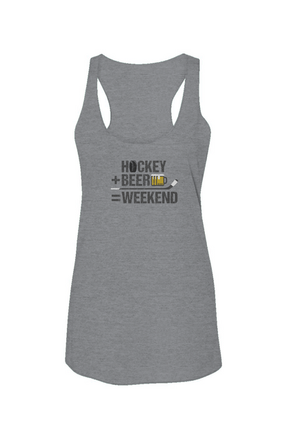 Hockey Math Racerback Barn Tank Grey | Barn Garb Hockey Threads