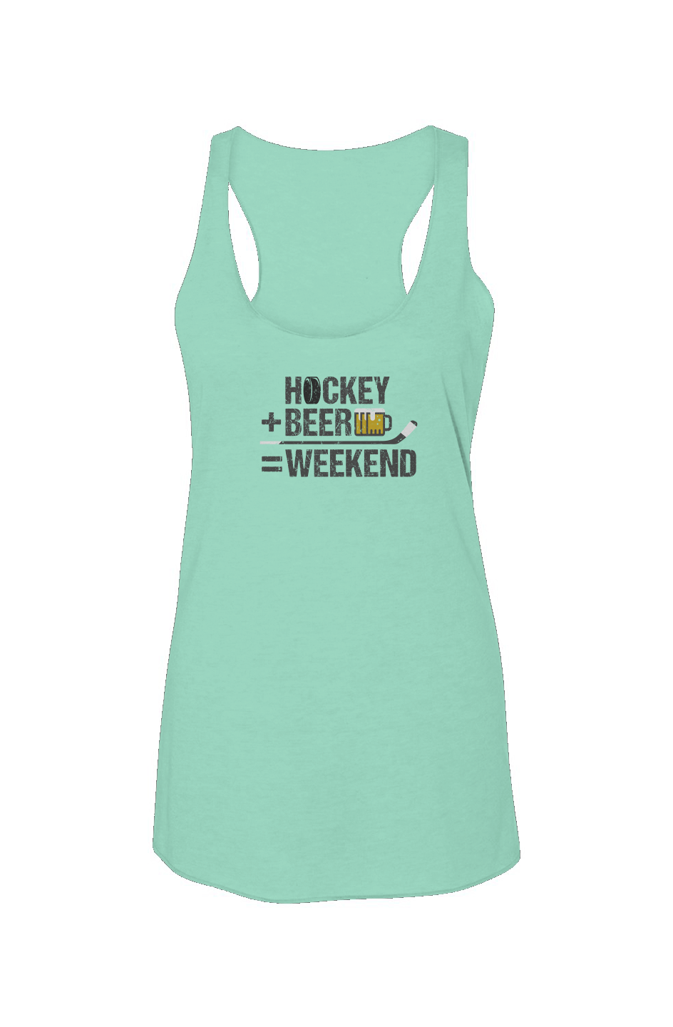 Hockey Math Racerback Barn Tank Mint | Barn Garb Hockey Threads