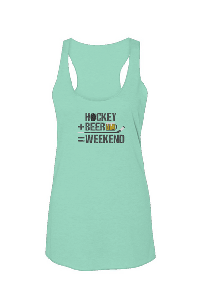 Hockey Math Racerback Barn Tank Mint | Barn Garb Hockey Threads