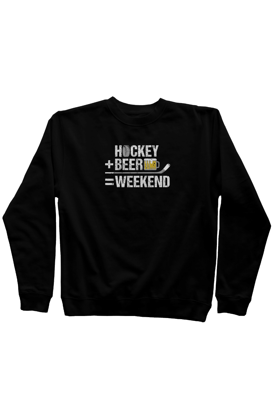 Hockey Math Rinkside Crewneck Sweatshirt Black | Barn Garb Hockey Threads