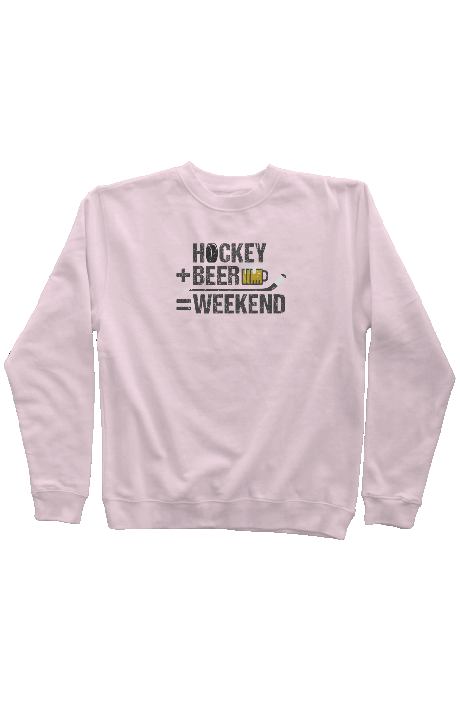 Hockey Math Rinkside Crewneck Sweatshirt Pink | Barn Garb Hockey Threads