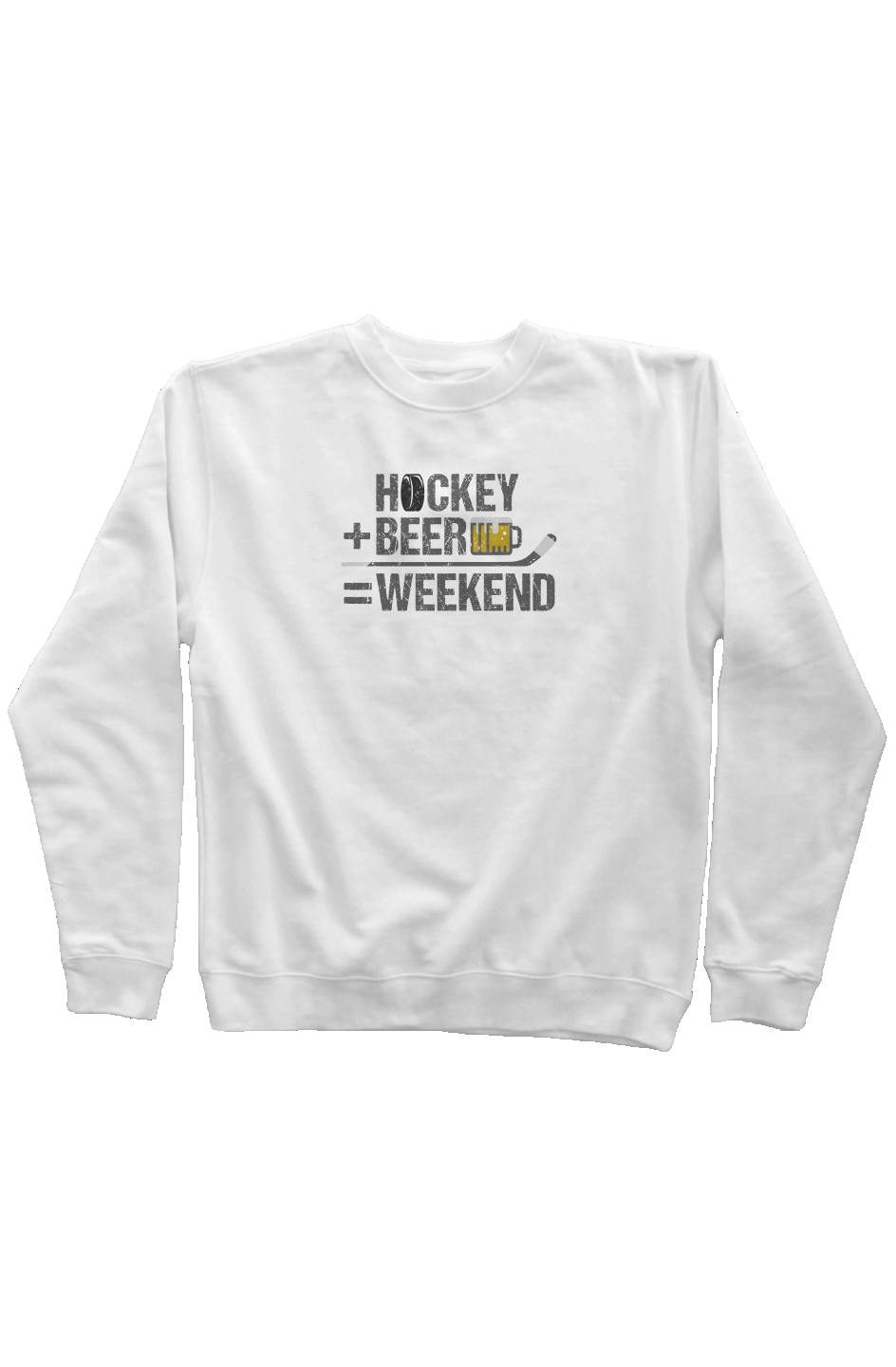 Hockey Math Rinkside Crewneck Sweatshirt White | Barn Garb Hockey Threads