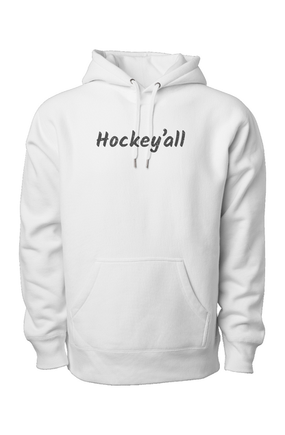 Hockey'all Legend Heavyweight Hoodie White | Barn Garb Hockey Threads
