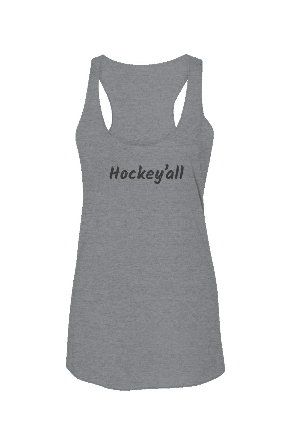 Hockey'all Racerback Barn Tank Grey | Barn Garb Hockey Threads
