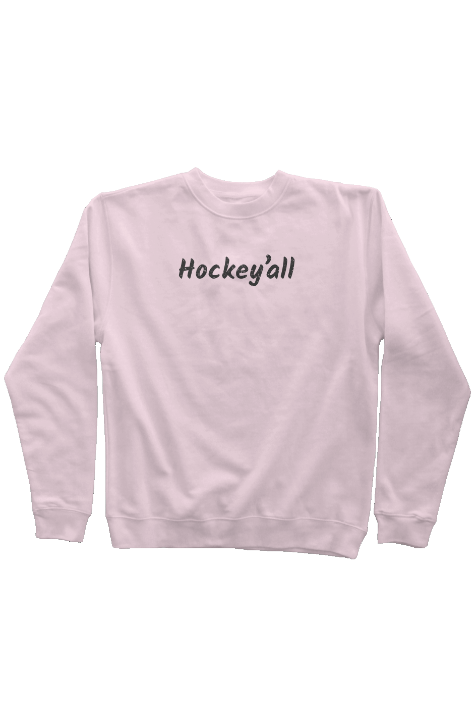 Hockey'all Rinkside Crewneck Sweatshirt Pink | Barn Garb Hockey Threads